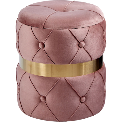 Изображение товара Пуф Glasar с крышкой розовый 35х35х40 см