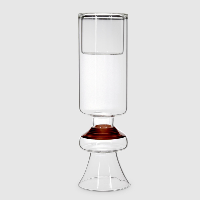 Изображение товара Подсвечник Efe Glass 7,5х24 см стеклянный термостойкий прозрачный Турция