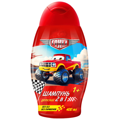 Изображение товара Детский шампунь с кондиционером 2в1 Гонки 400 мл для мягкого ухода детей Изображение товара Детский шампунь с кондиционером 2в1 Гонки 400 мл для мягкого ухода детей