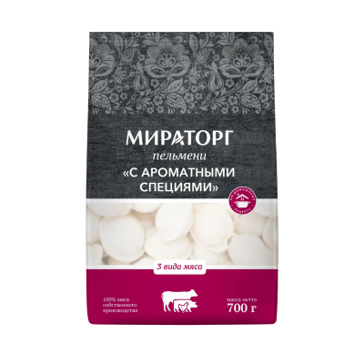 Изображение товара Пельмени Мираторг с ароматными специями, 700 г