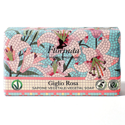 Изображение товара Мыло туалетное Florinda Итальянская Мозаика Розовая лилия 200 г Изображение товара Мыло туалетное Florinda Итальянская Мозаика Розовая лилия 200 г