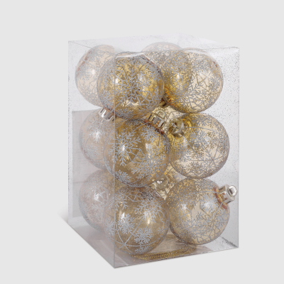 Изображение товара Набор елочных игрушек Unique Treasures 60RS8NS-6119CH 12 золотистых шаров