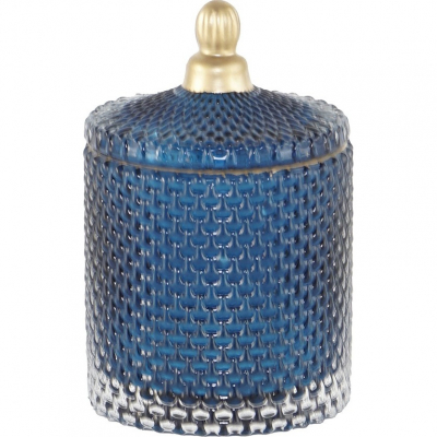 Изображение товара Шкатулка Glasar стекло 9х9х15см синяя