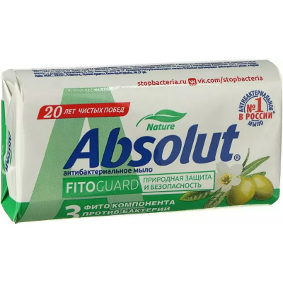 Изображение товара Мыло Absolut Белый чай и масло оливы антибактериальное 90Г для рук Изображение товара Мыло Absolut Белый чай и масло оливы антибактериальное 90Г для рук