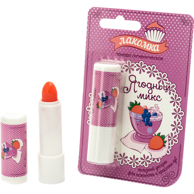 Изображение товара Гигиеническая помада губная Лакомка Ягодный микс 2,8 г натуральный уход для губ