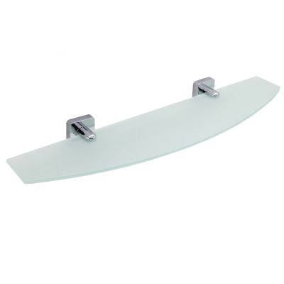 Изображение товара Стеклянная полка WasserKraft с бортиком для ванной 6524 серебряная