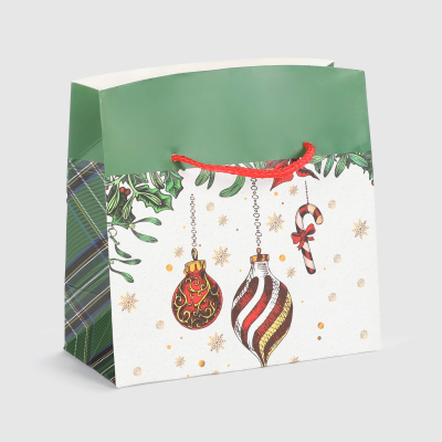 Изображение товара Пакет подарочный Due Esse Christmas babbo natale 18x9x12 см в ассортименте