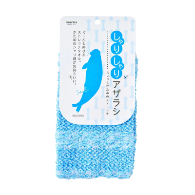 Изображение товара Мочалка-полотенце Marna Тюлень средней жёсткости 90х20 см 1 шт