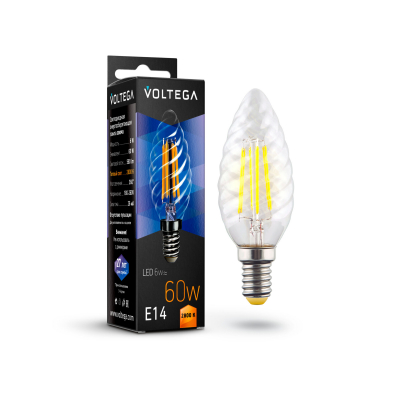 Изображение товара Лампочка Voltega Candle corn Е14 6W 2800К для уютного освещения Изображение товара Лампочка Voltega Candle corn Е14 6W 2800К для уютного освещения