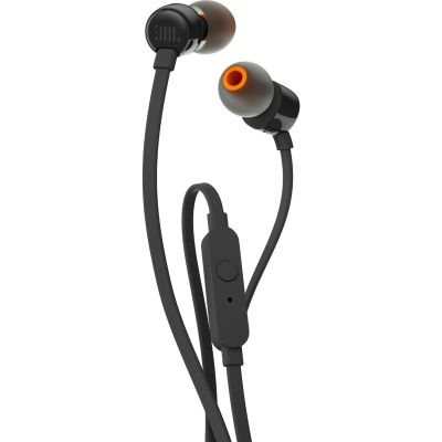 Изображение товара Проводные наушники JBL T110 с мощным басом и микрофоном черный Изображение товара Проводные наушники JBL T110 с мощным басом и микрофоном черный