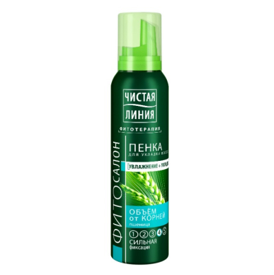 Изображение товара Пенка для укладки волос Чистая Линия объем от корней 150 мл для естественного объема и фиксации Изображение товара Пенка для укладки волос Чистая Линия объем от корней 150 мл для естественного объема и фиксации