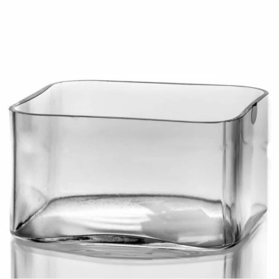 Изображение товара Ваза-квадрат Неман Гладь из прозрачного стекла 15x10 см
