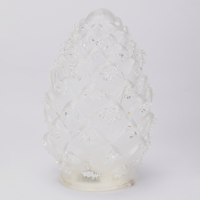 Изображение товара Стеклянная шишка Yancheng Shiny с подсветкой 9х9х16 см новогодний декор