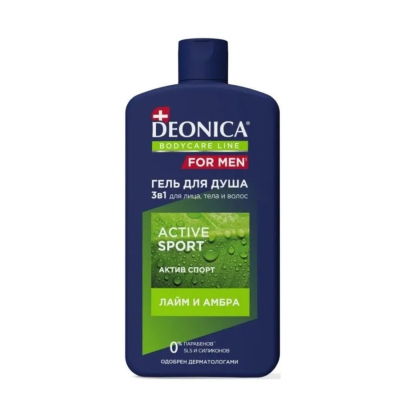 Изображение товара Гель для душа Deonica For men Active Sport 2в1 750 мл для тела и волос Изображение товара Гель для душа Deonica For men Active Sport 2в1 750 мл для тела и волос