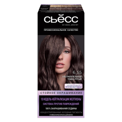 Изображение товара Краска для волос Сьёсс Тёмно-русый 6-55 115 мл