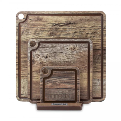 Изображение товара Набор ComposeEat из 3-х досок на подставке дуб мореный (NPG30634KL6)