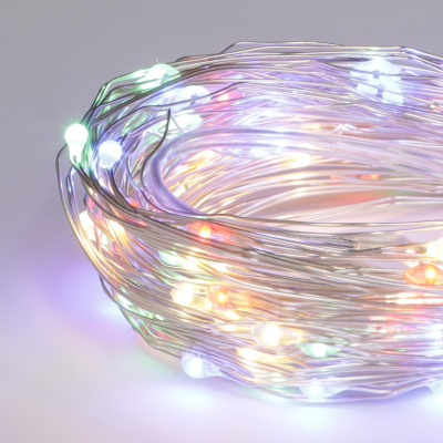 Изображение товара Гирлянда Mercury NY 100 LED мультиколор 10,2 м аккумуляторная электромагическая