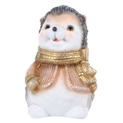 Изображение товара Декоративная новогодняя фигура Полиформ  Ёжик в шарфе 25 см