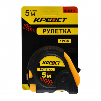 Изображение товара Рулетка КРЕОСТ 5x19 мм измерительный инструмент для строительных работ Изображение товара Рулетка КРЕОСТ 5x19 мм измерительный инструмент для строительных работ