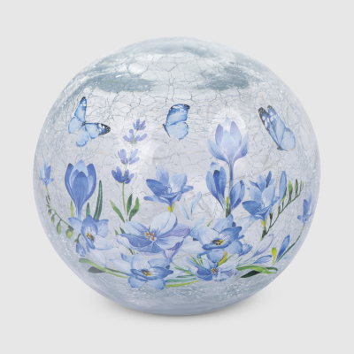 Изображение товара Декоративный стеклянный шар Yancheng Shiny с подсветкой 15х14,5 см