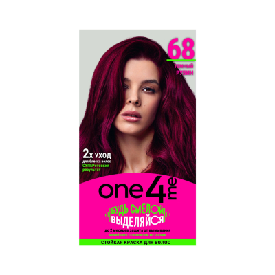 Изображение товара Краска для волос One4me Metallics "Тёмный рубин" M68