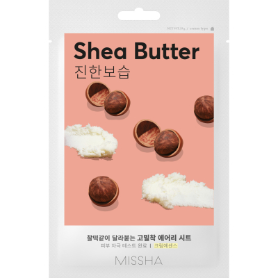 Изображение товара Маска тканевая Missha Airy Fit увлажняющая с маслом ши 19 г для сухой кожи
