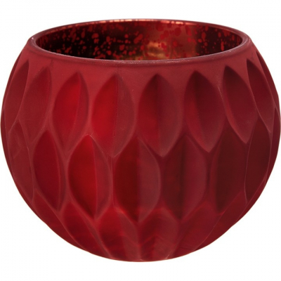 Изображение товара Подсвечник Glasar 15х15х11см красный