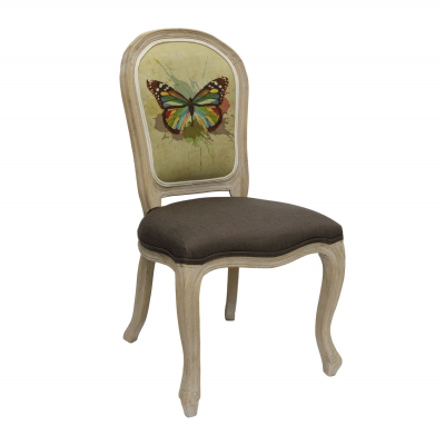 Изображение товара Стул Glasar бабочка из дерева и ткани 52х49х97 см
