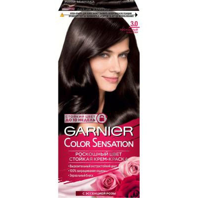 Изображение товара Краска для волос Garnier Color Sensation 3.0 роскошный каштан 110 мл Изображение товара Краска для волос Garnier Color Sensation 3.0 роскошный каштан 110 мл