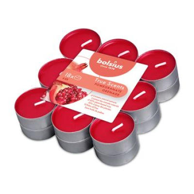 Изображение товара Свечи чайные 4часа 18 шт Bolsius true scents гранат