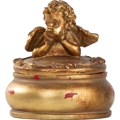 Изображение товара Шкатулка Glasar ангел, под старину 8х8х9 см