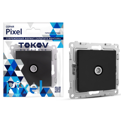 Изображение товара Коннектор TV Tokov Electric Pixel карбоновый цвет для проводов Изображение товара Коннектор TV Tokov Electric Pixel карбоновый цвет для проводов