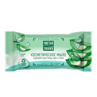 Изображение товара Косметическое твердое мыло Чистая линия Сочный алоэ для тела и рук Изображение товара Косметическое твердое мыло Чистая линия Сочный алоэ для тела и рук