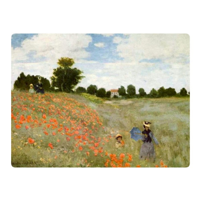 Изображение товара Набор подставок GenLex Поле маков пробка 4 шт для горячего и сервировки стола