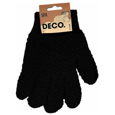Изображение товара Мочалка-перчатки для душа Deco из бамбукового волокна черная