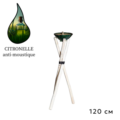 Изображение товара Аромасвеча Nour Bougie Tamegrout Citronelle anti-moustique керамика 8 кг 120 см бамбук