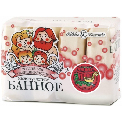 Изображение товара Мыло твёрдое Невская косметика Банное 100 г 4 шт