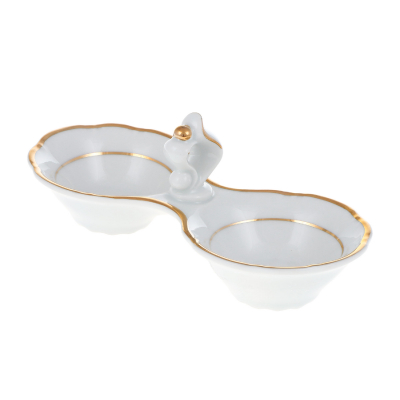 Изображение товара Элегантная двойная солонка Thun1794 с золотым декором из фарфора Чехии