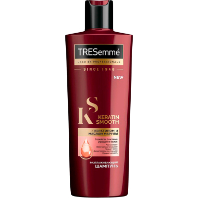 Изображение товара Шампунь TRESemme Keratin Smooth Разглаживающий 400 мл для ухода за непослушными волосами