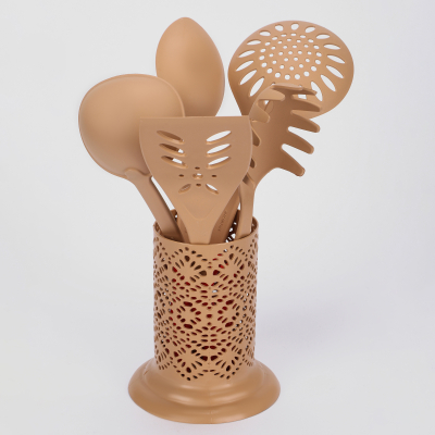 Изображение товара Набор кухонных принадлежностей Urve Plastic из тефлона 6 предметов бежевый Изображение товара Набор кухонных принадлежностей Urve Plastic из тефлона 6 предметов бежевый