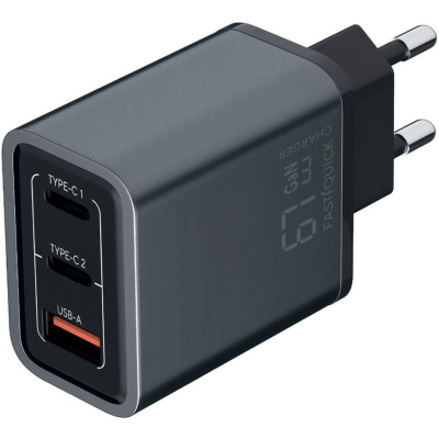 Изображение товара Сетевое зарядное устройство Red Line XC-7 2хUSB-C серый