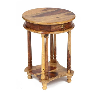 Изображение товара Столик кофейный TC Bombay бежевый с коричневый 45х45х60 см (10049)