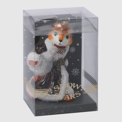 Изображение товара Ёлочная игрушка Snow and Stars Лиса с гусем яркое украшение для елки