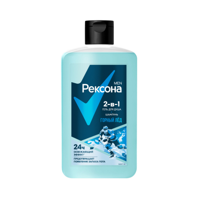 Изображение товара Гель для душа и шампунь 2 в 1 Rexona Men Горный лёд 490 мл