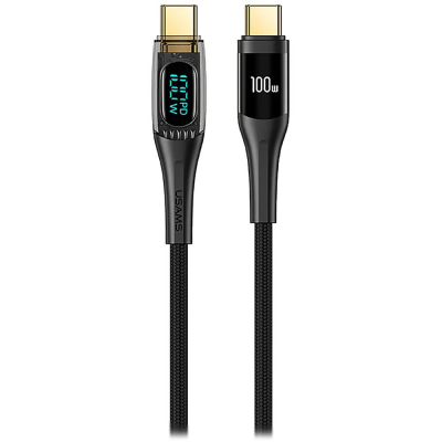 Изображение товара Кабель Usams US-SJ591 Type-C/Type-C 100W 2 м. Чёрный