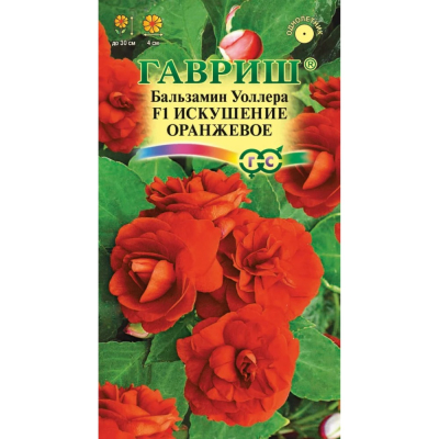 Изображение товара Семена Гавриш Бальзамин искушение оранже уоллера 4 шт Яркие махровые цветы