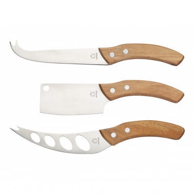 Изображение товара Набор ножей для сыра Kitchen Craft Artesa из нержавеющей стали и дерева Изображение товара Набор ножей для сыра Kitchen Craft Artesa из нержавеющей стали и дерева