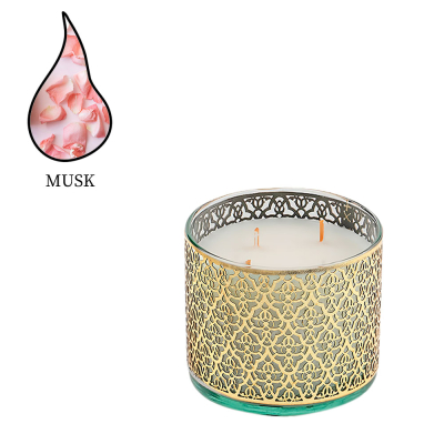 Изображение товара Аромасвеча Nour Bougie Arabesque Musc золото 1050 г большая ароматическая свеча Изображение товара Аромасвеча Nour Bougie Arabesque Musc золото 1050 г большая ароматическая свеча