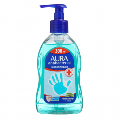 Изображение товара Жидкое мыло Aura с Алоэ Вера 300 мл для рук