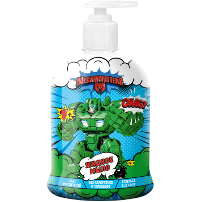 Изображение товара Детское жидкое мыло Мегамонстры 490 мл для чувствительной кожи малышей Изображение товара Детское жидкое мыло Мегамонстры 490 мл для чувствительной кожи малышей